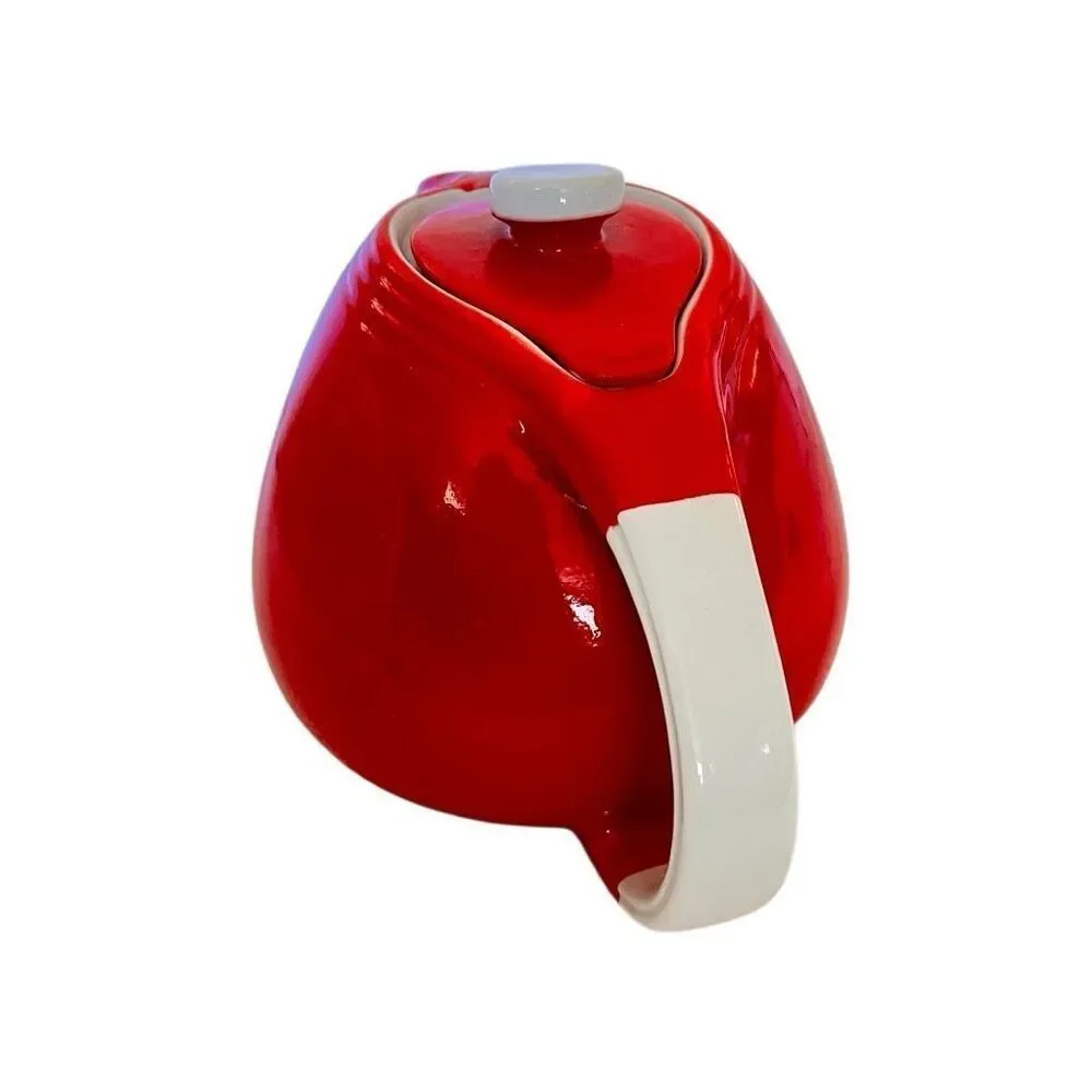 Hall's Red Teapot W/ Lid Made in USA 5.5